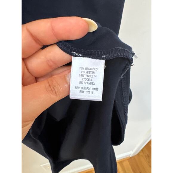 Garnet Hill Recycled Easy Knit Tank Dress Navy Blue Coastal Nautical Beach Small - Picture 6 of 8